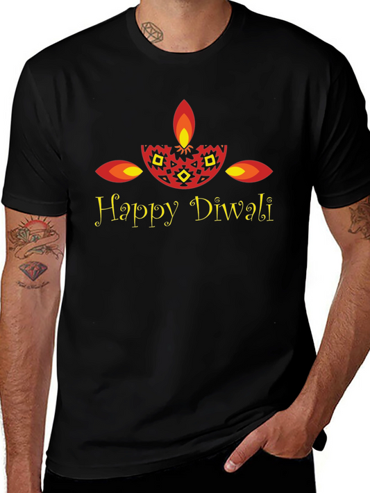 Happy Diwali Black T-Shirt