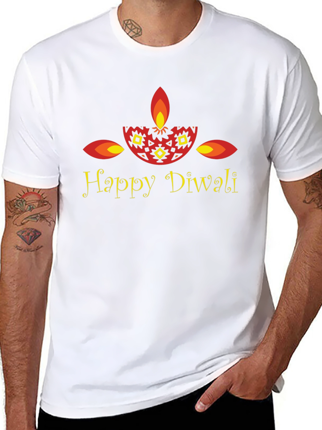 Happy Diwali Black T-Shirt