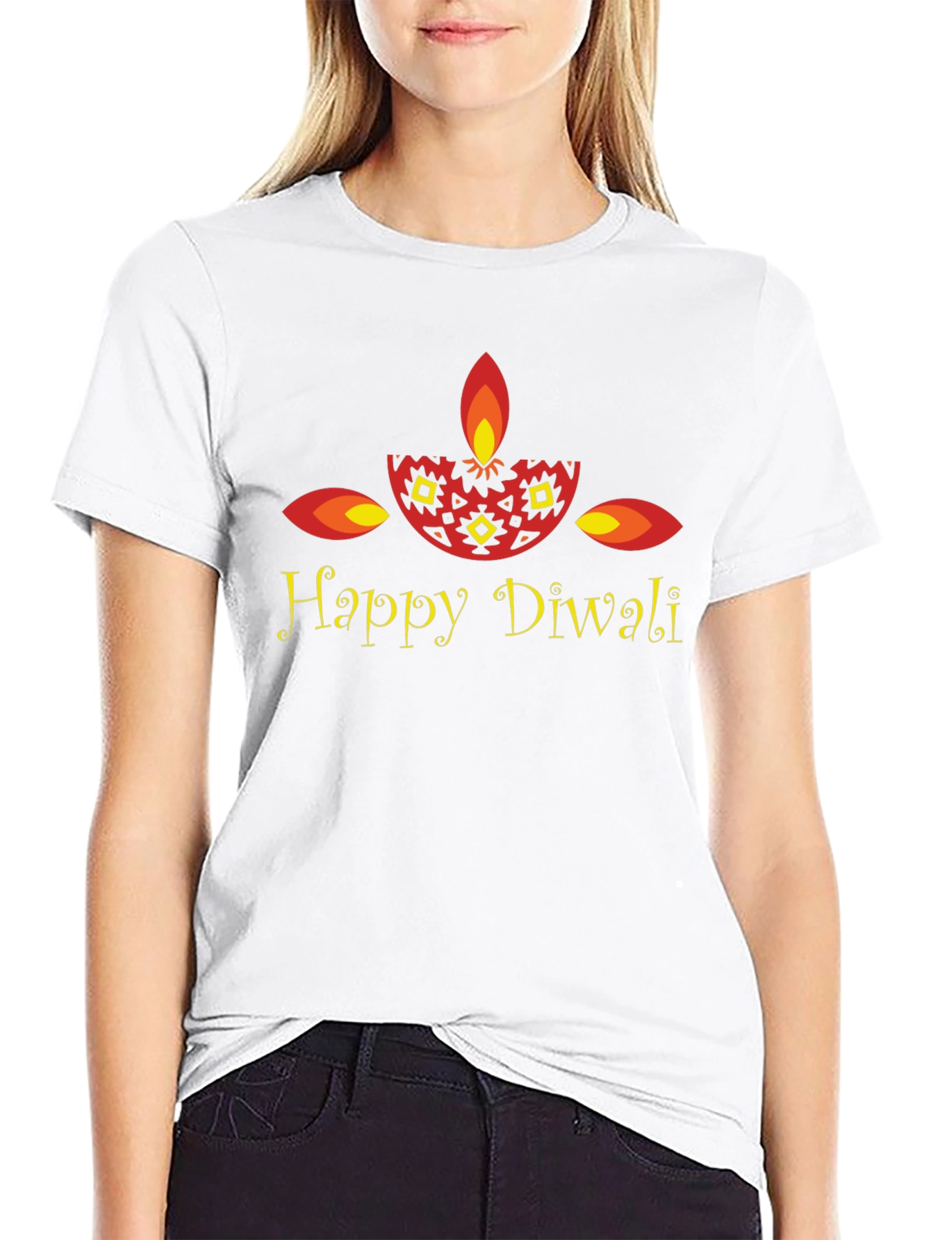 Happy Diwali Black T-Shirt
