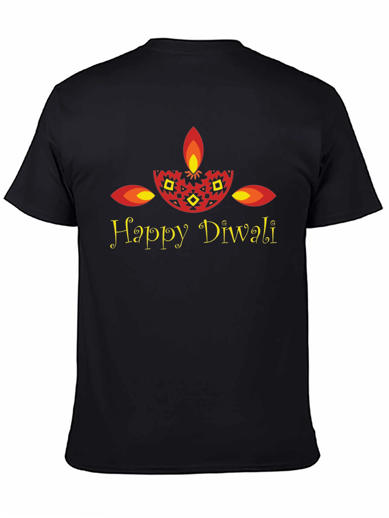 Happy Diwali Black T-Shirt