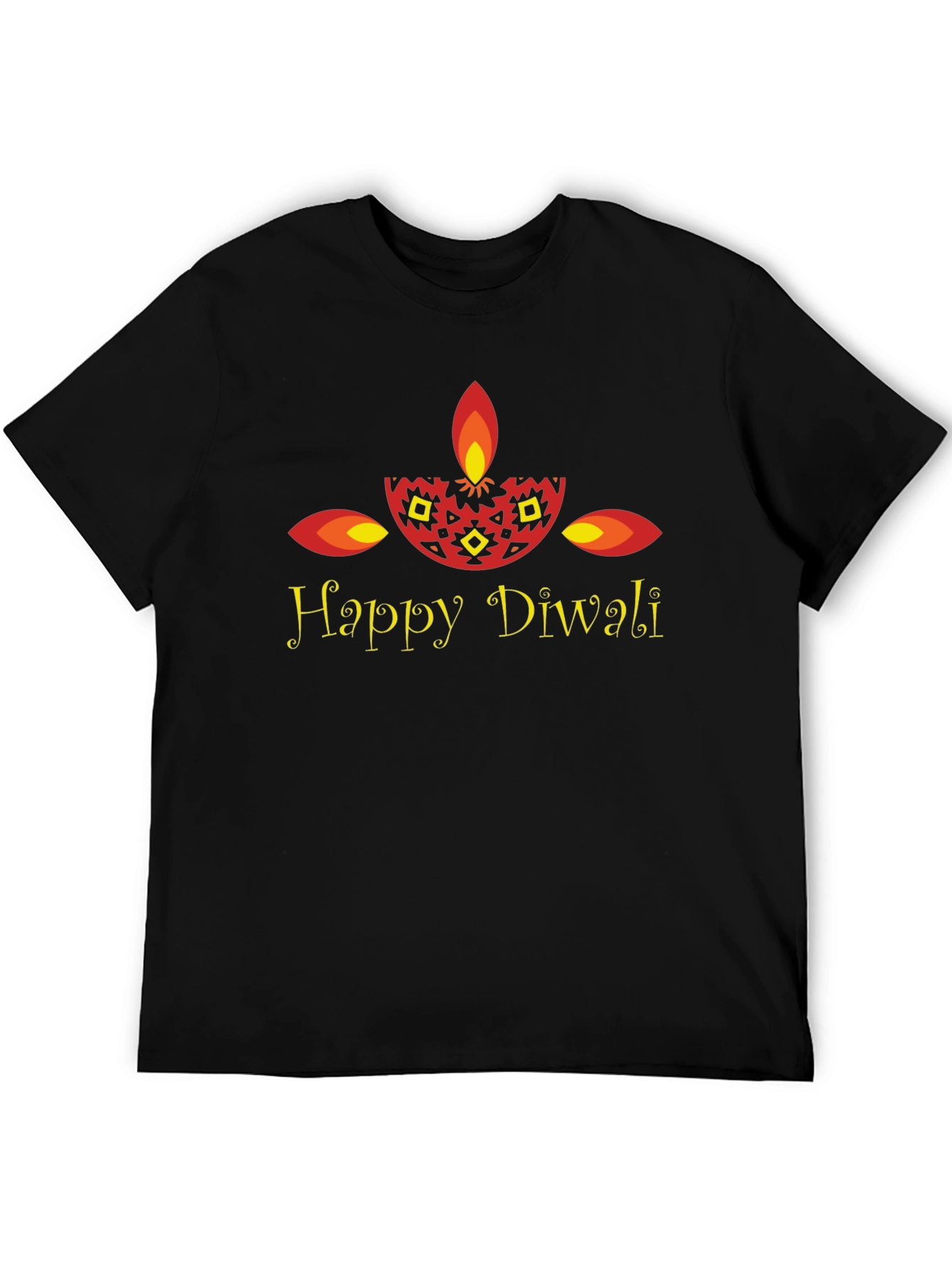 Happy Diwali Black T-Shirt