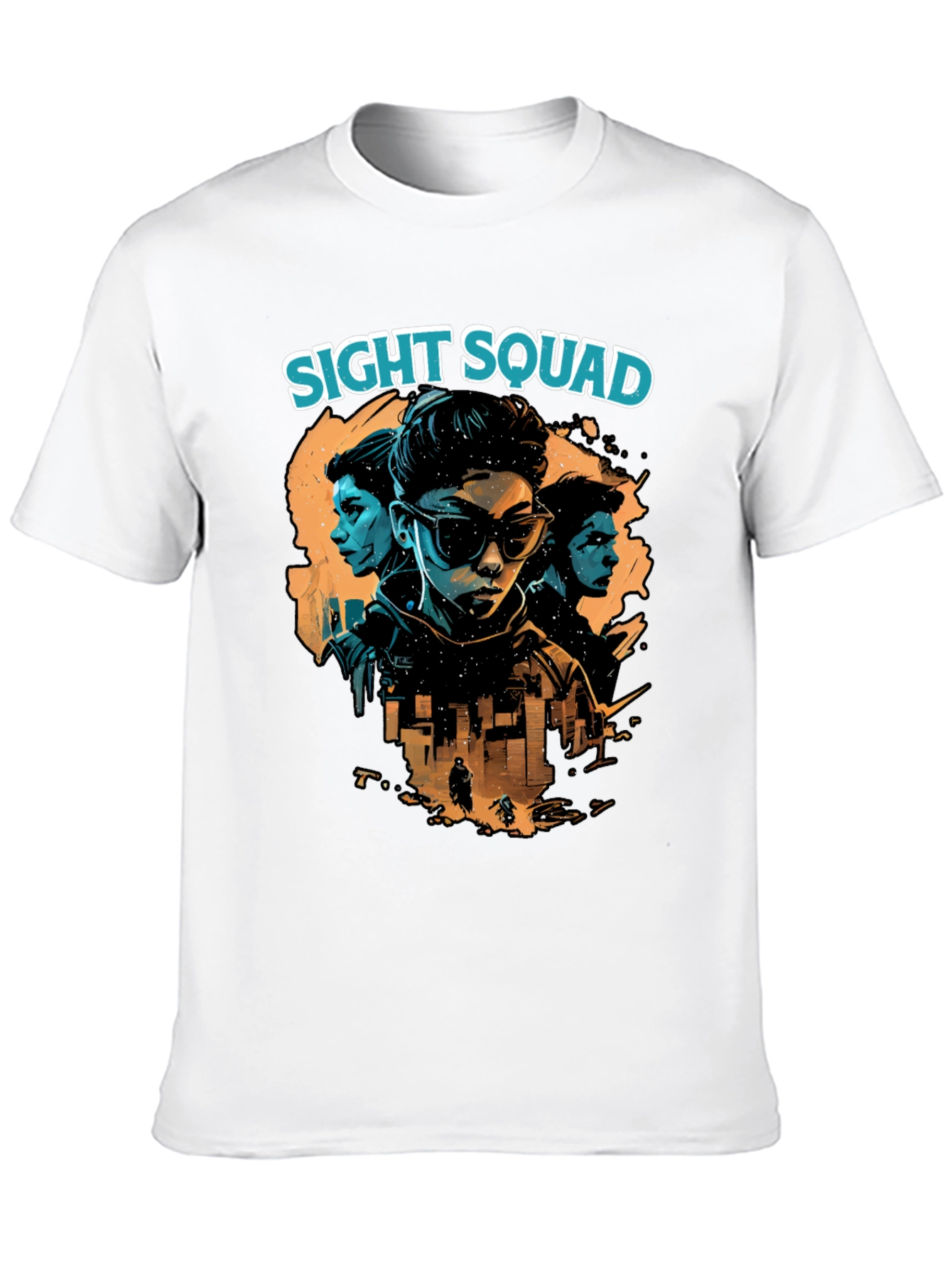 Sight Squad Graphic Print T-Shirt - Black
