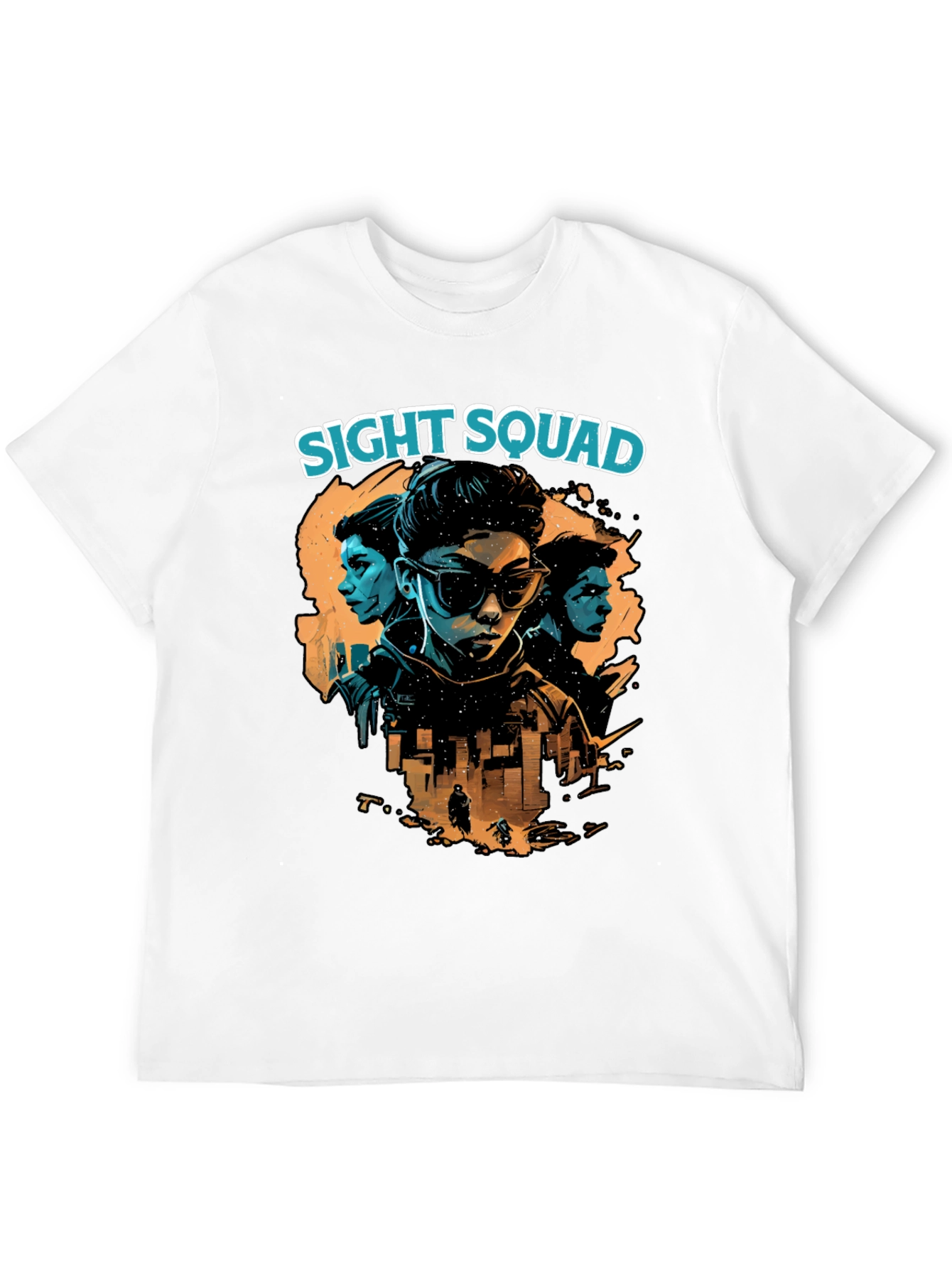 Sight Squad Graphic Print T-Shirt - Black