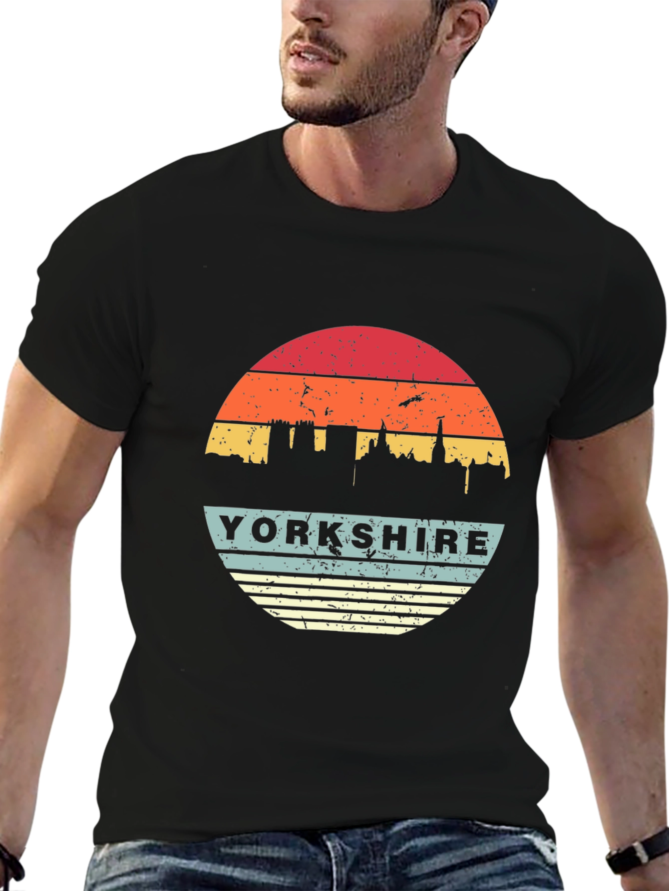 Yorkshire Retro Sunset Graphic T-Shirt