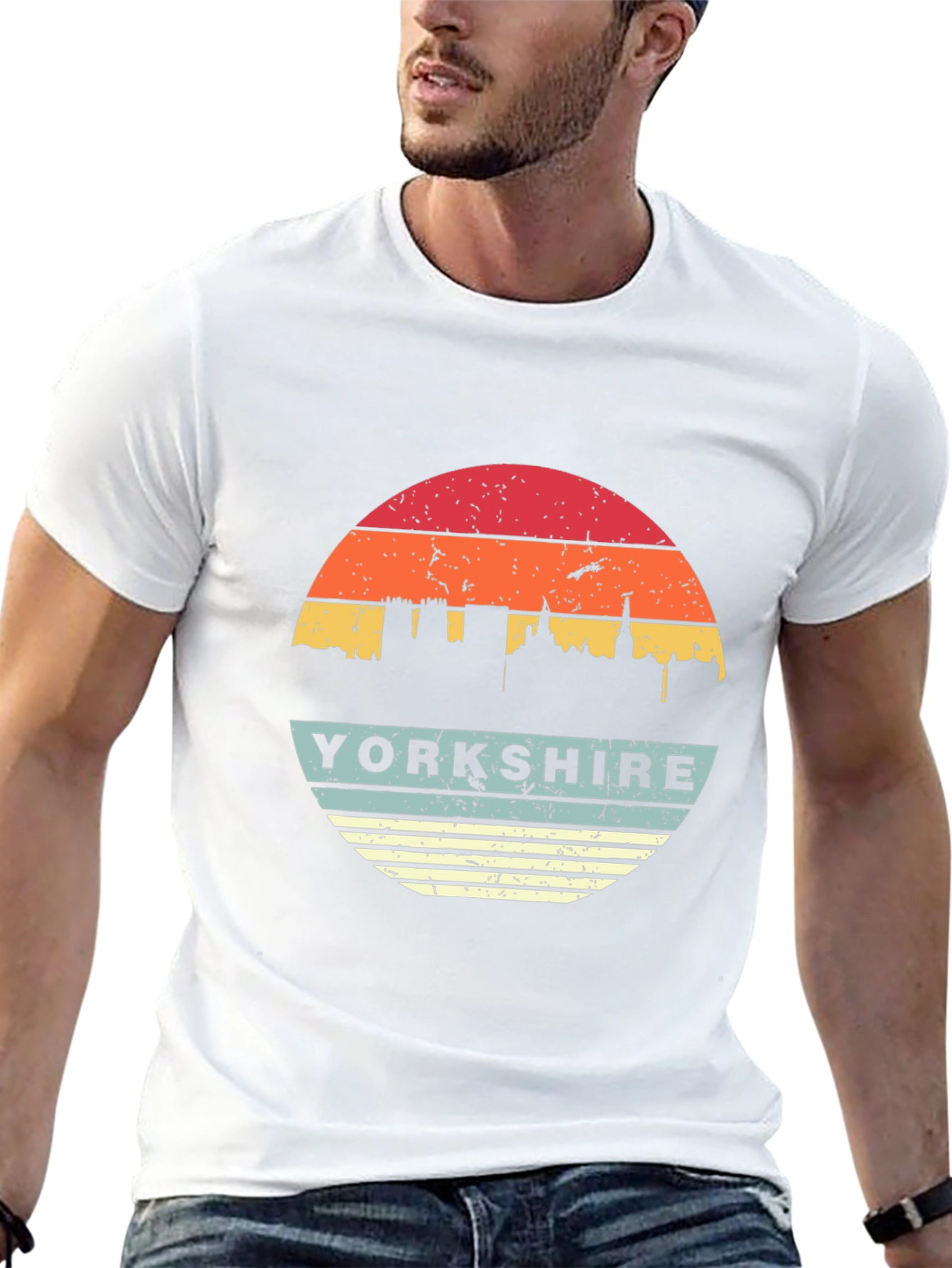 Yorkshire Retro Sunset Graphic T-Shirt