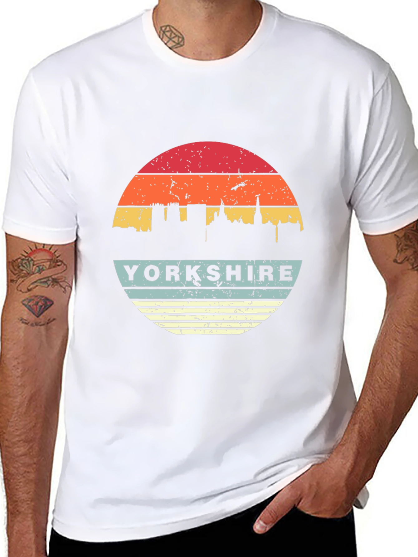 Yorkshire Retro Sunset Graphic T-Shirt