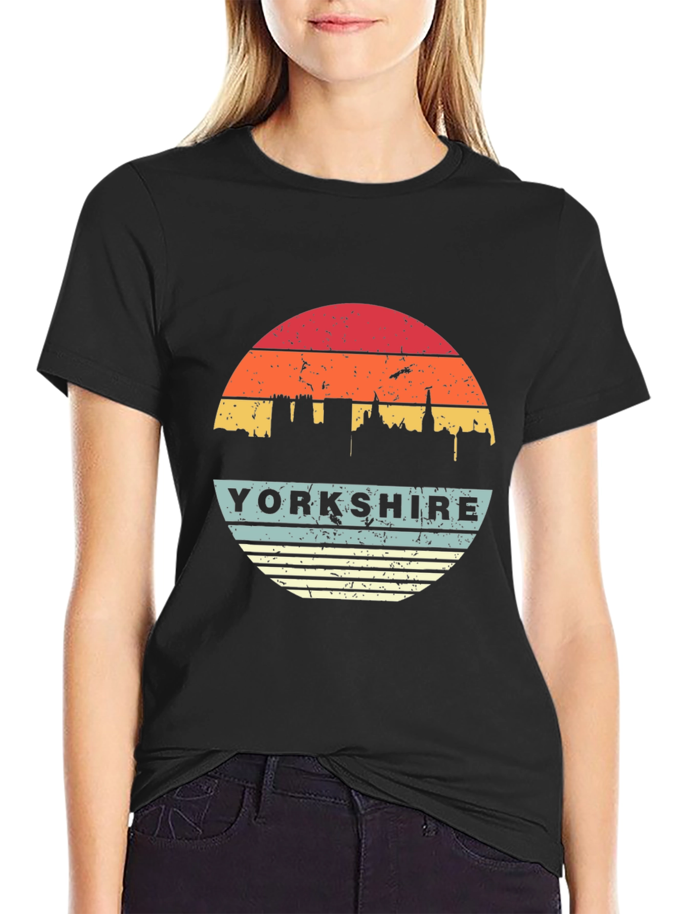 Yorkshire Retro Sunset Graphic T-Shirt