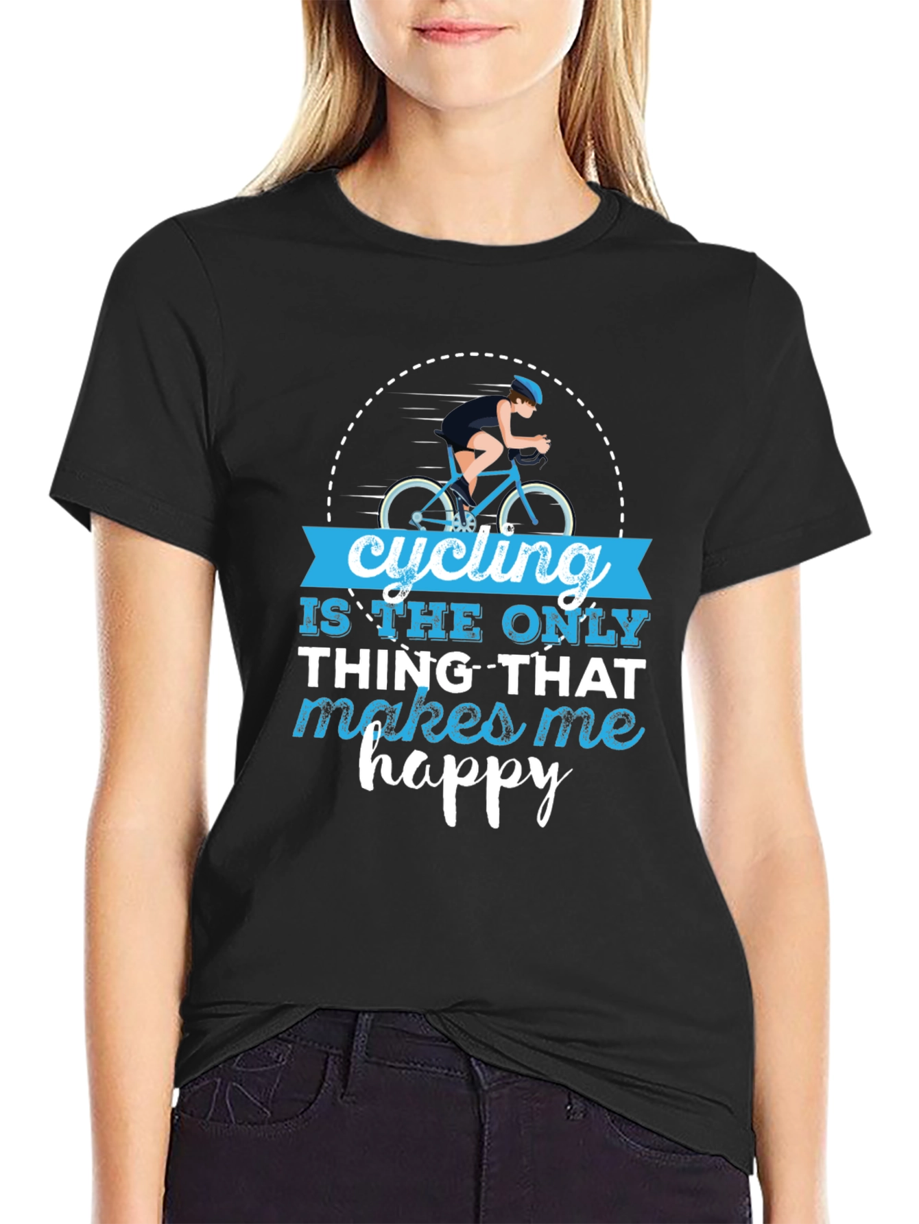 Cycling Makes Me Happy T-Shirt