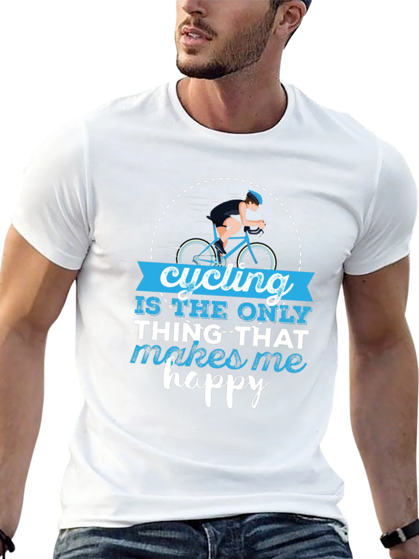 Cycling Makes Me Happy T-Shirt