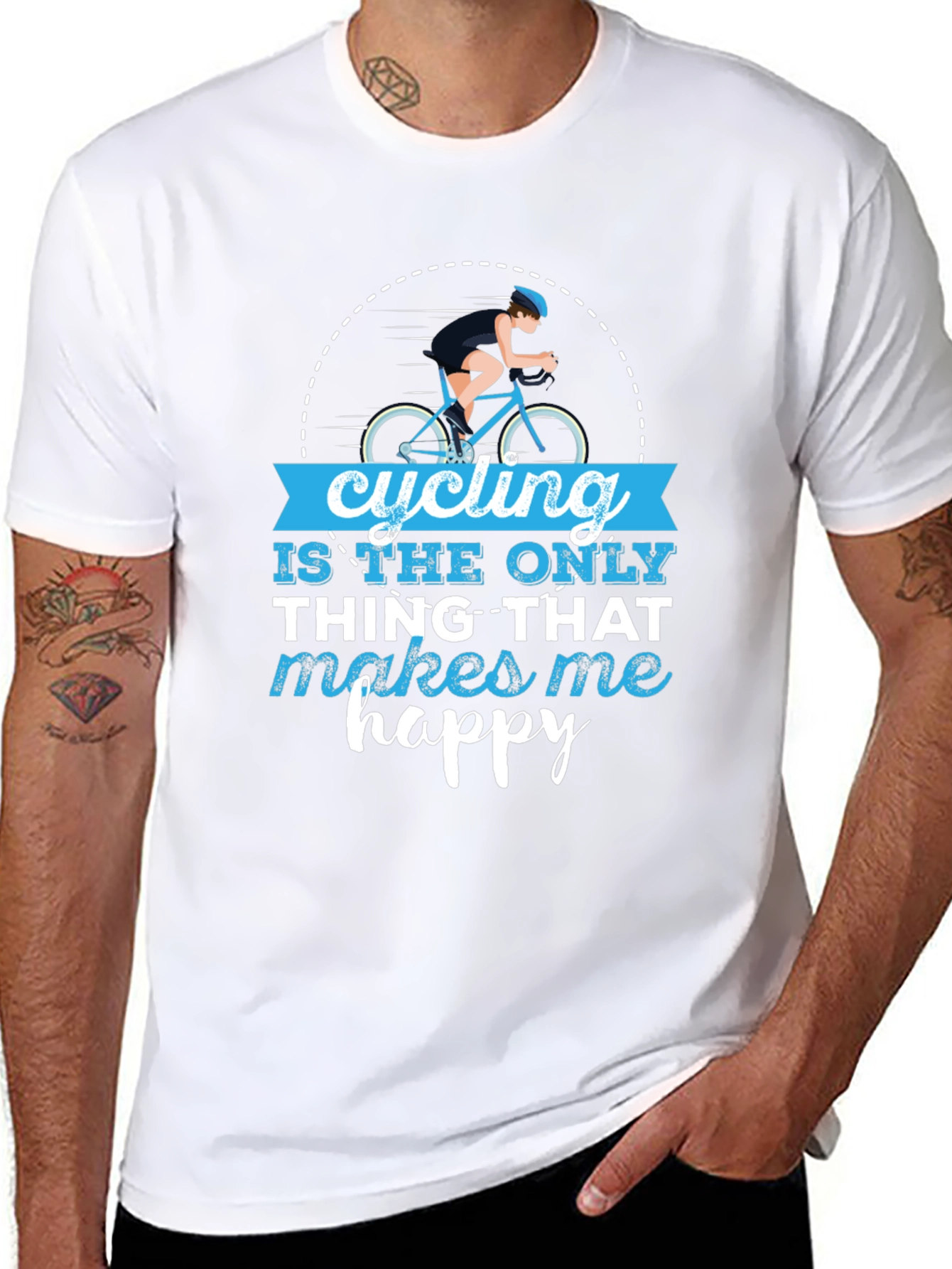 Cycling Makes Me Happy T-Shirt