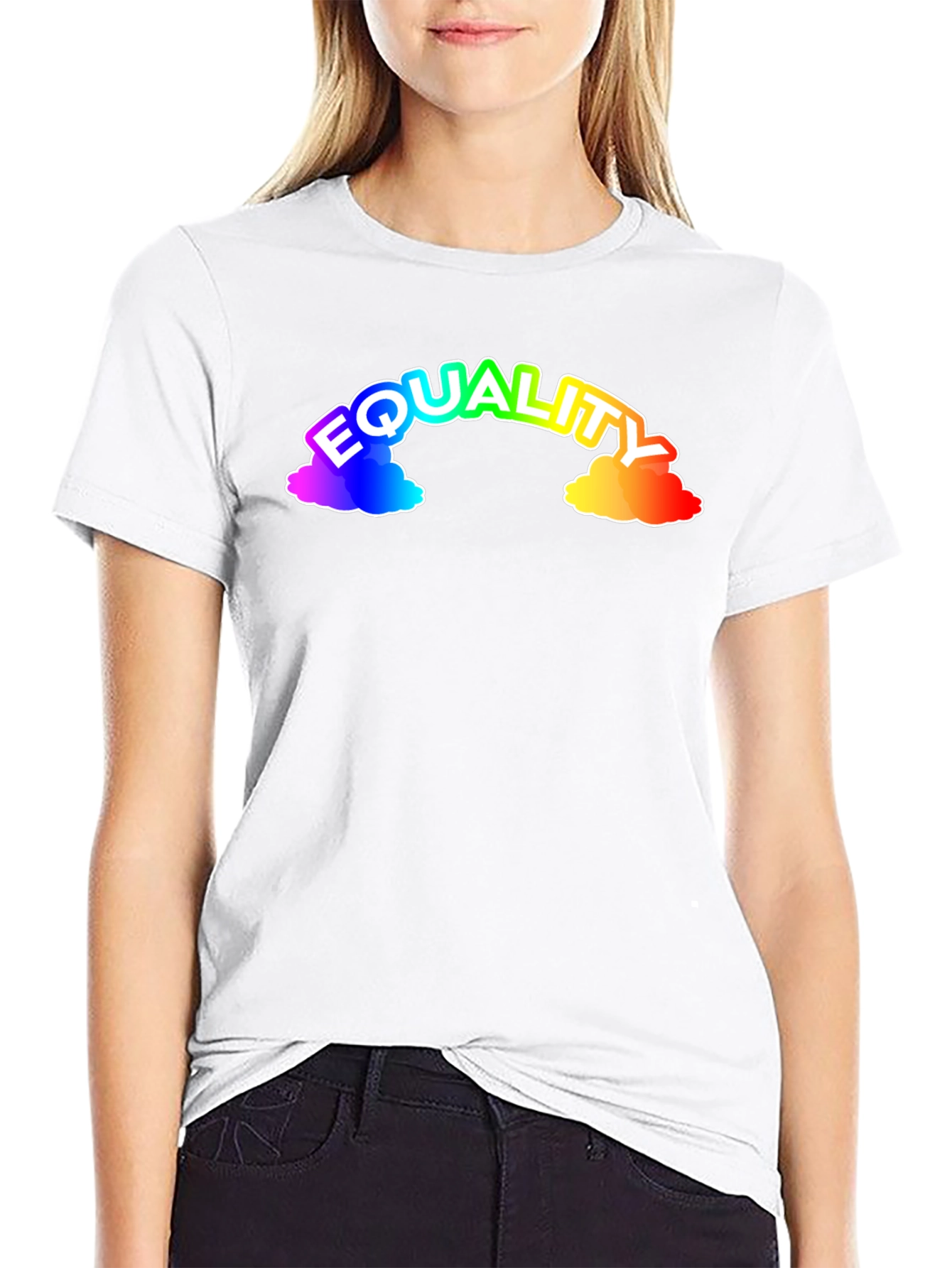 Equality Rainbow Graphic Tee - Black
