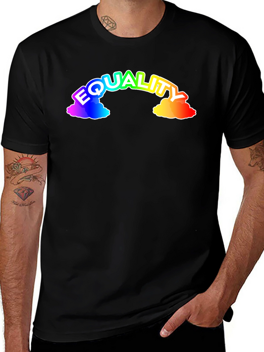 Equality Rainbow Graphic Tee - Black