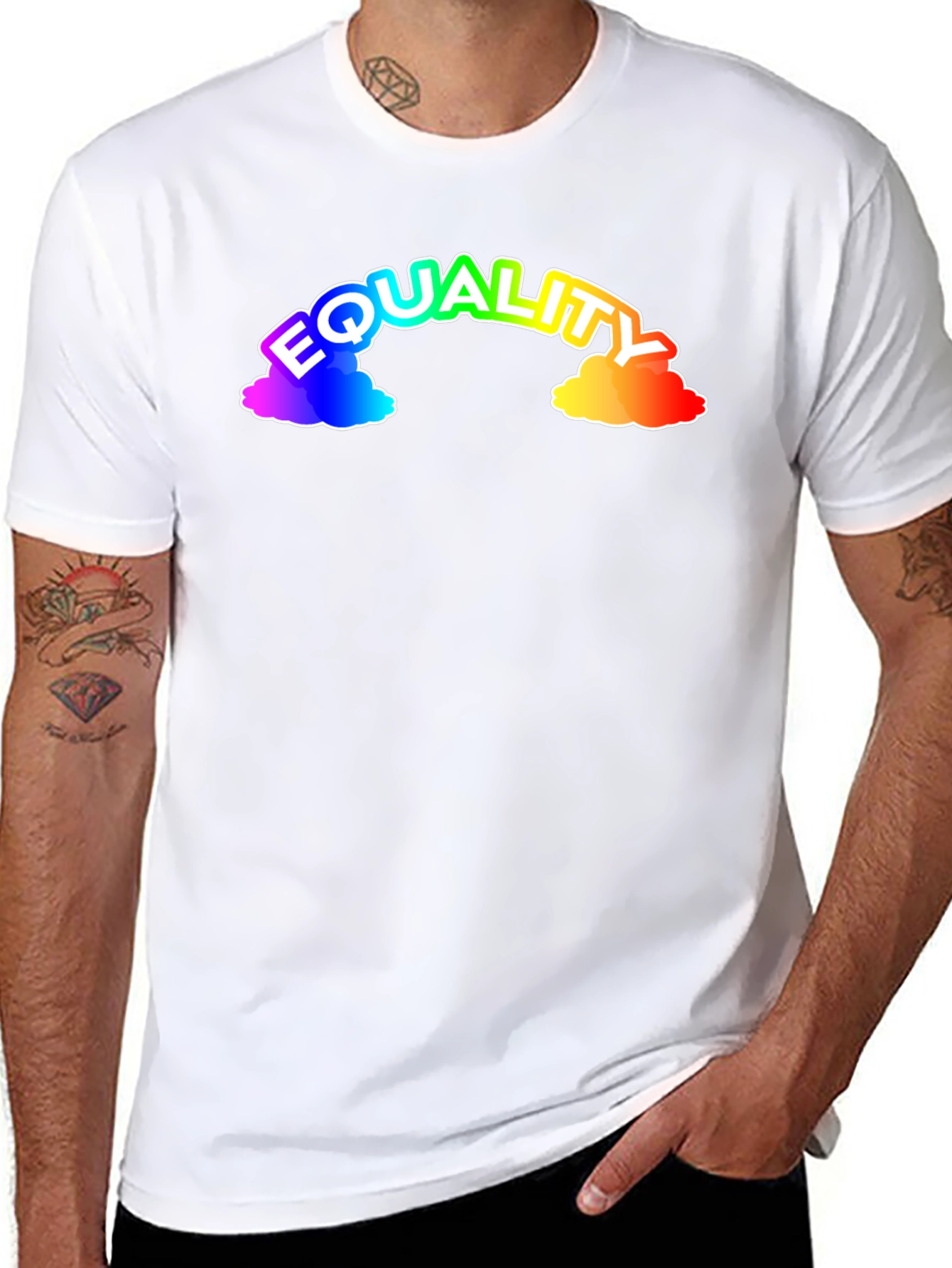 Equality Rainbow Graphic Tee - Black