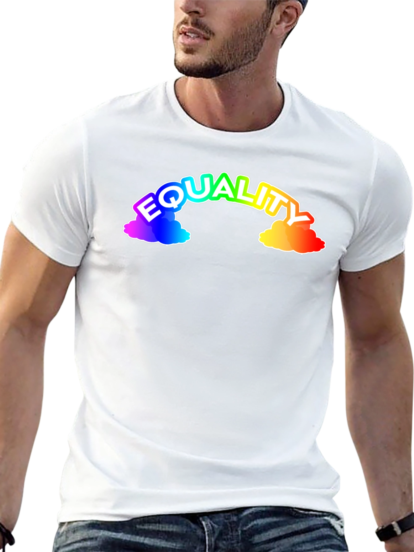 Equality Rainbow Graphic Tee - Black