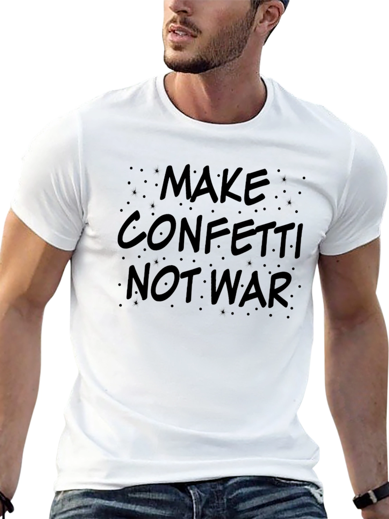Make Confetti Not War Graphic Tee