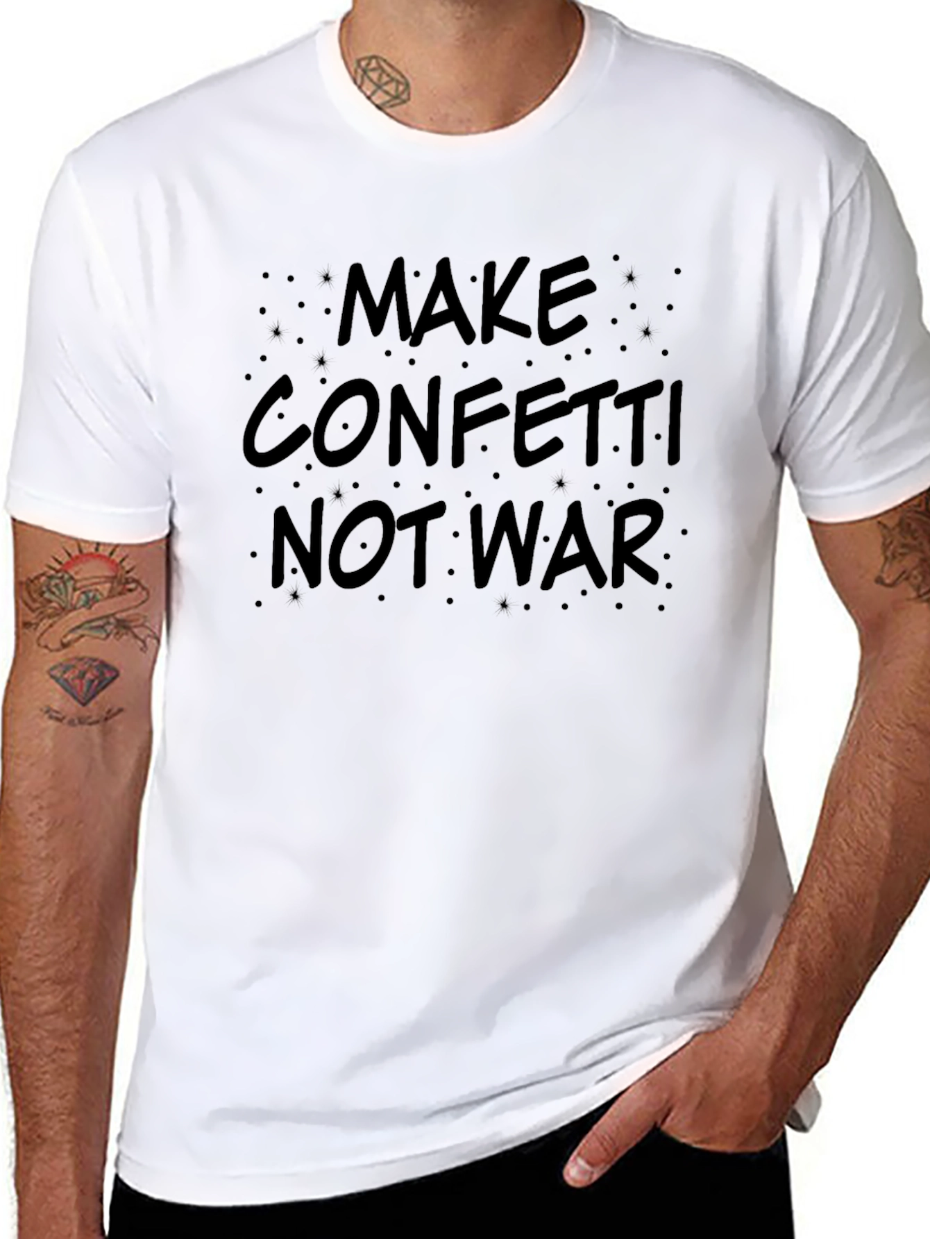 Make Confetti Not War Graphic Tee