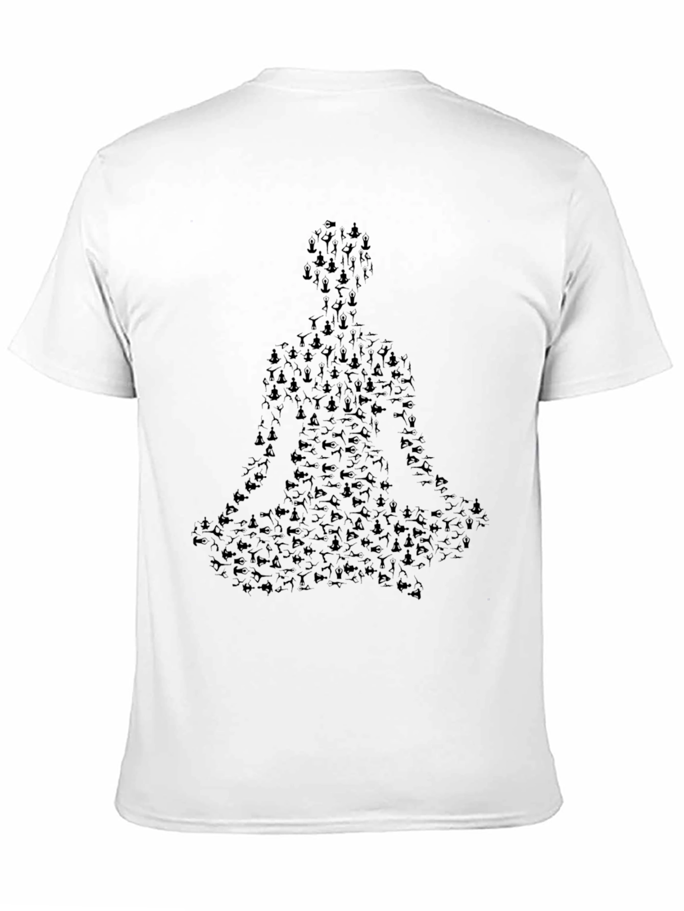Yoga Pose Silhouette Graphic T-Shirt - Black
