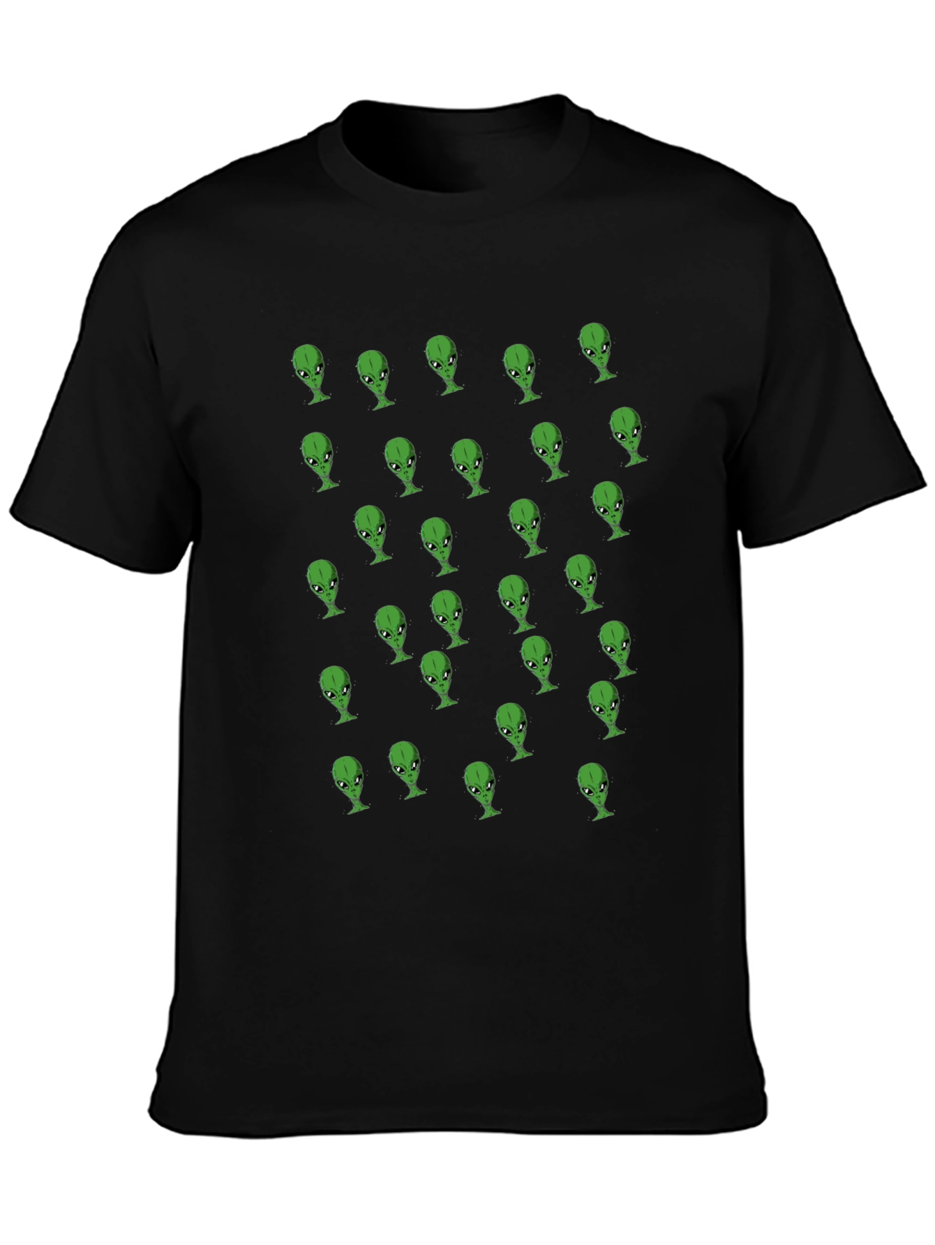 Alien Heads Black T-Shirt