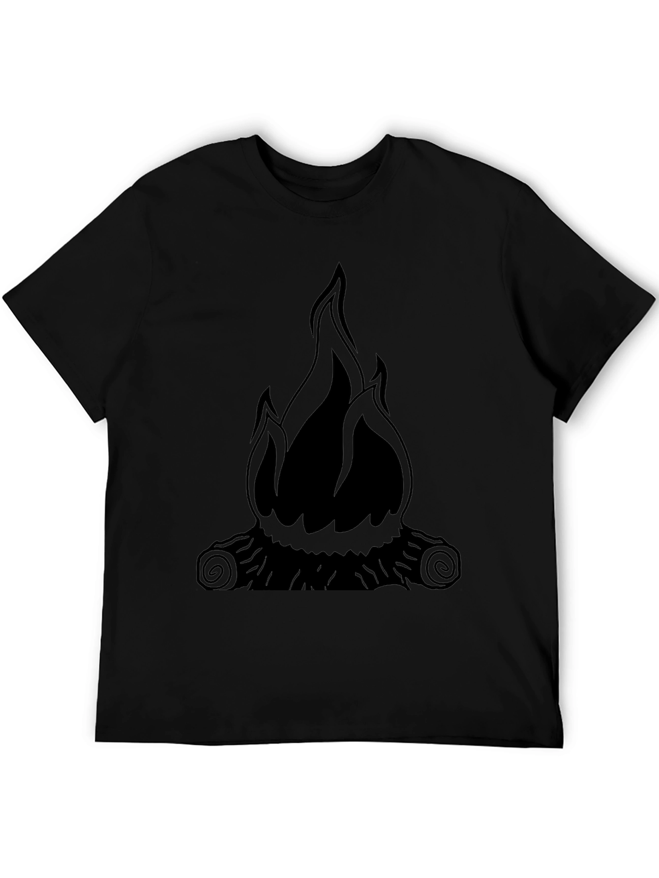 Flame Graphic Black T-Shirt - Mens Style