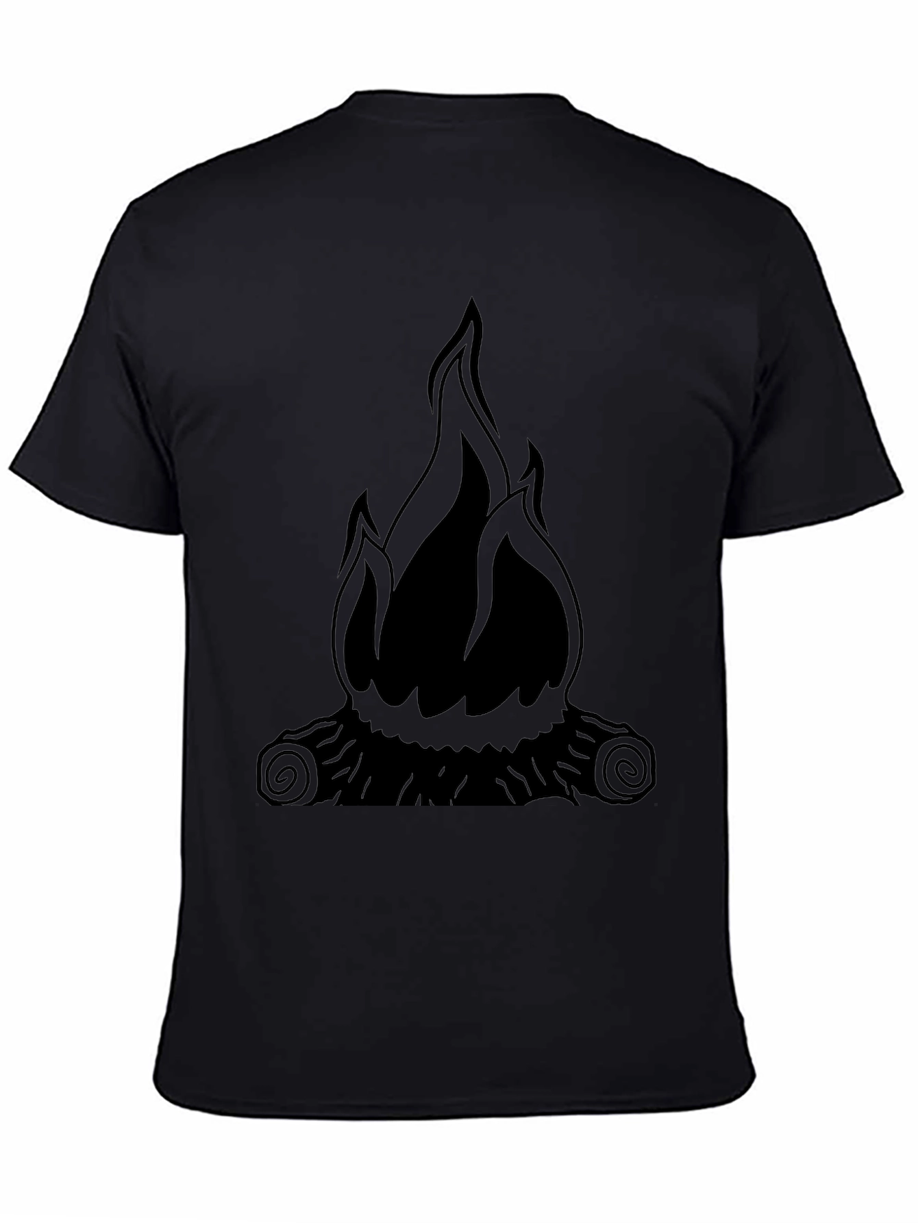 Flame Graphic Black T-Shirt - Mens Style