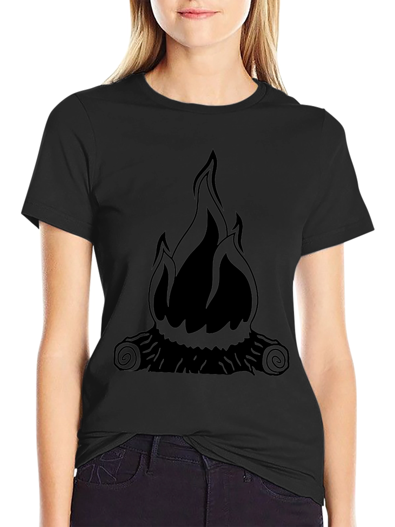 Flame Graphic Black T-Shirt - Mens Style