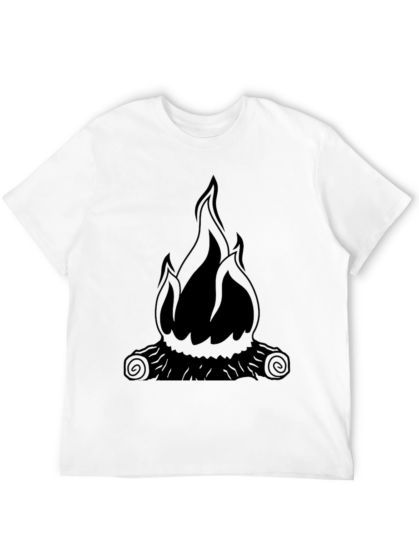 Flame Graphic Black T-Shirt - Mens Style
