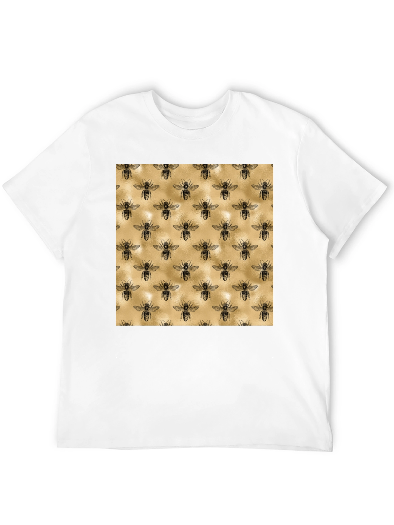 Stylish Bee Print Tee - Black