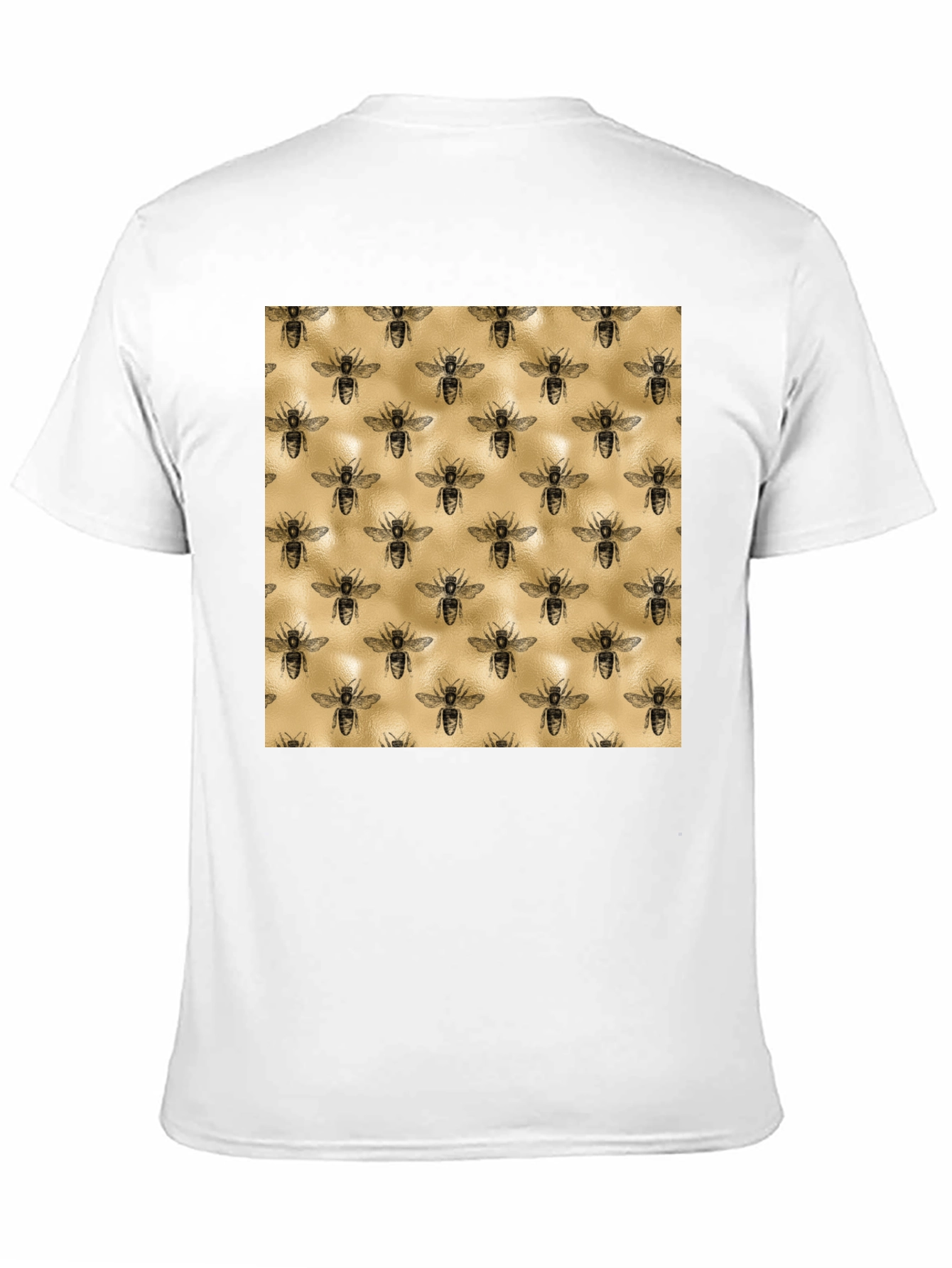 Stylish Bee Print Tee - Black