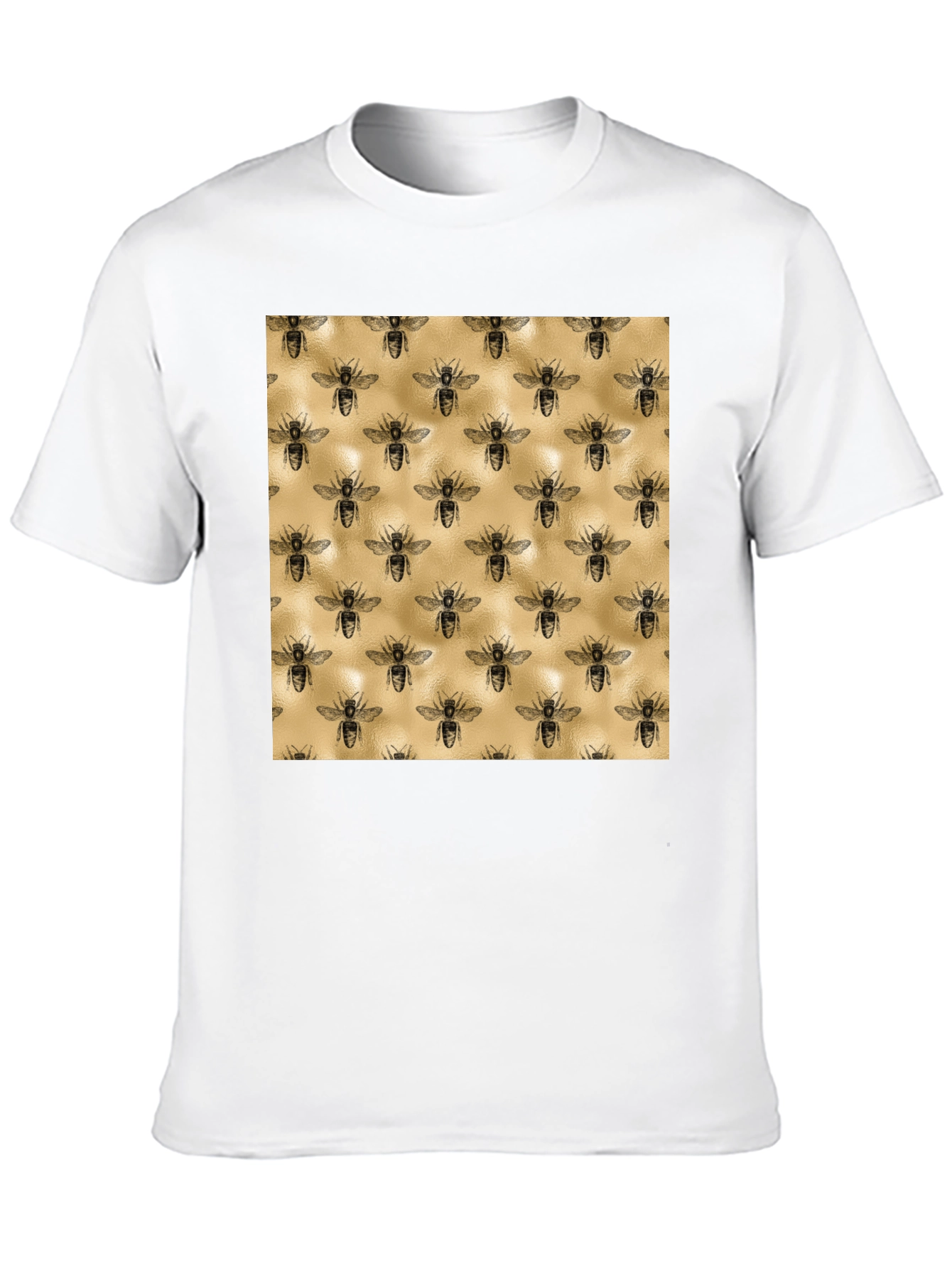 Stylish Bee Print Tee - Black