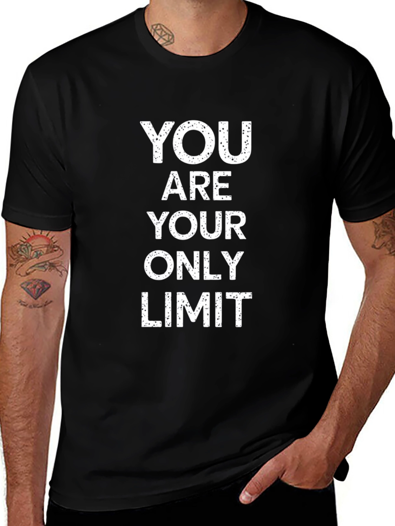 Motivational T-Shirt: You Are Your Only Limit - Black
