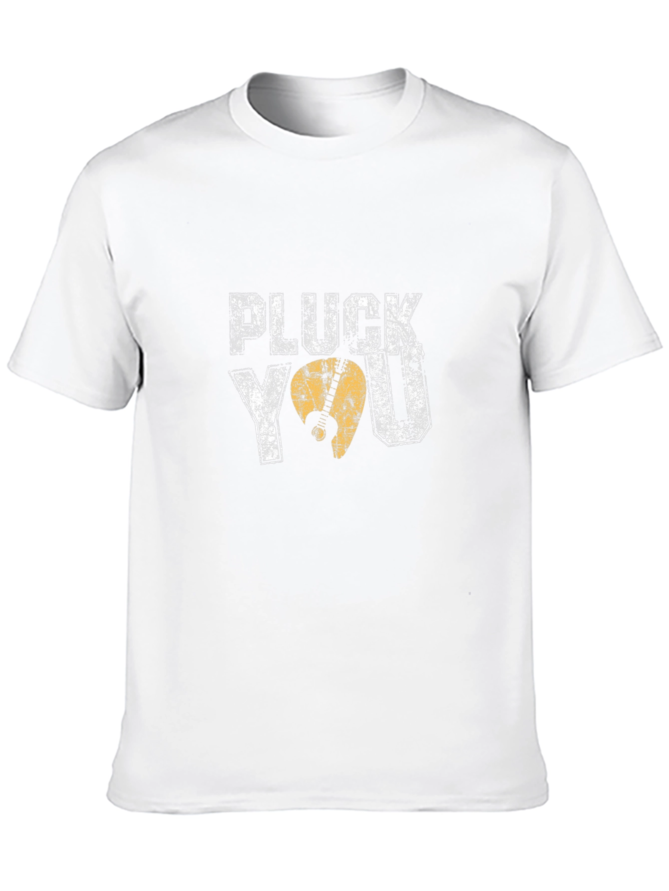Pluck You Guitar Pick Black Graphic T-Shirt