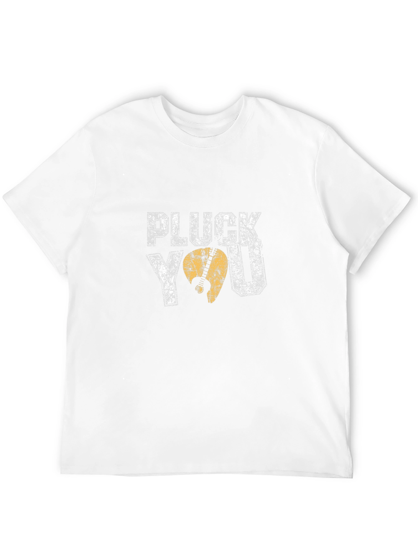 Pluck You Guitar Pick Black Graphic T-Shirt