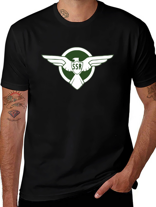 Retro SSR Eagle Emblem Black T-Shirt