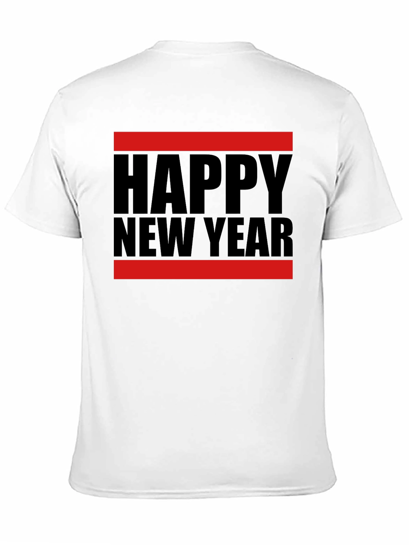 Happy New Year Graphic T-Shirt - Black