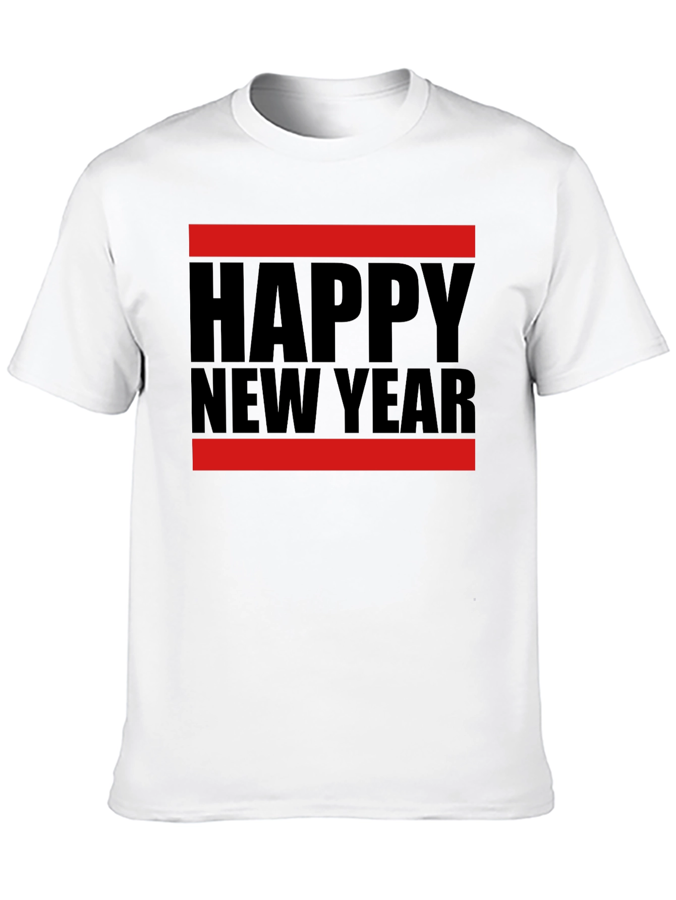 Happy New Year Graphic T-Shirt - Black