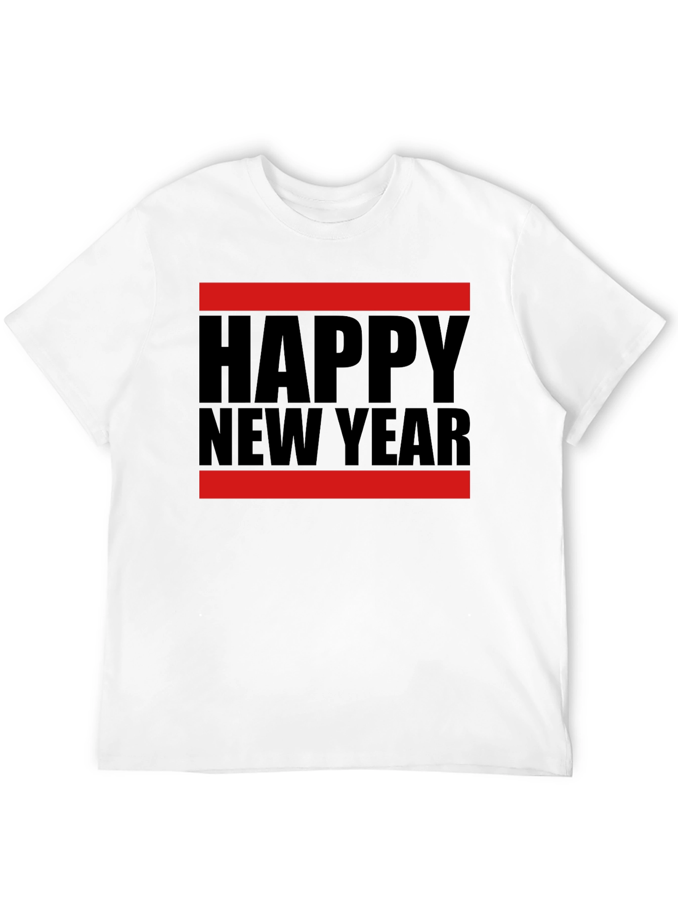 Happy New Year Graphic T-Shirt - Black