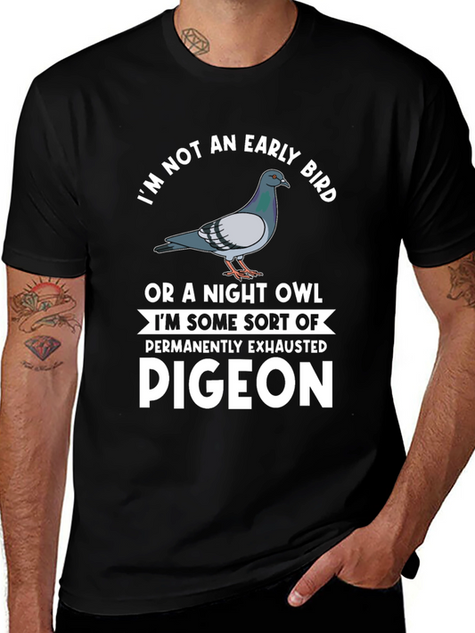 Funny Pigeon T-Shirt - Exhausted Pigeon Tee