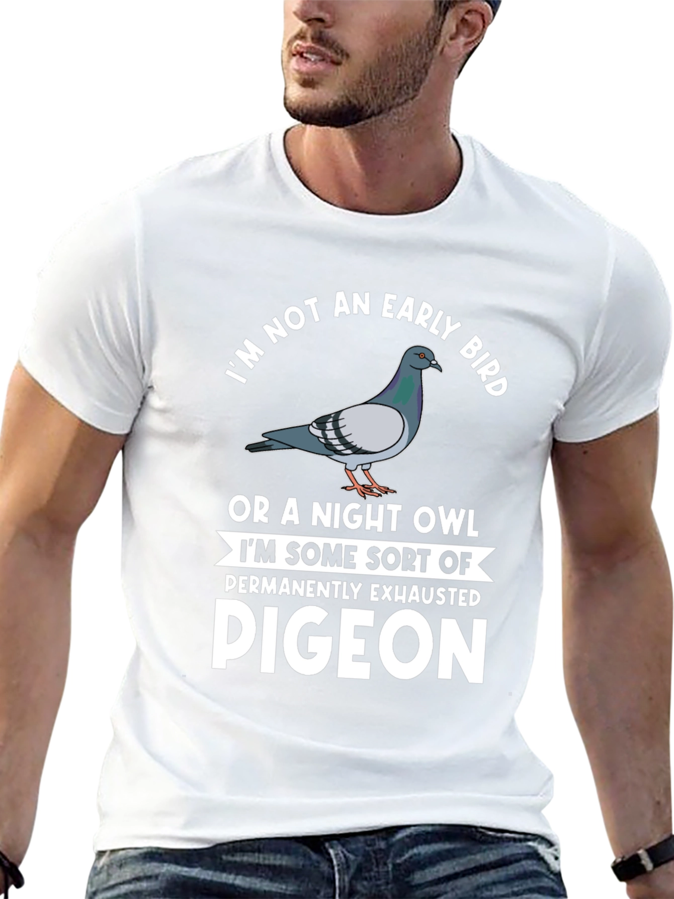 Funny Pigeon T-Shirt - Exhausted Pigeon Tee
