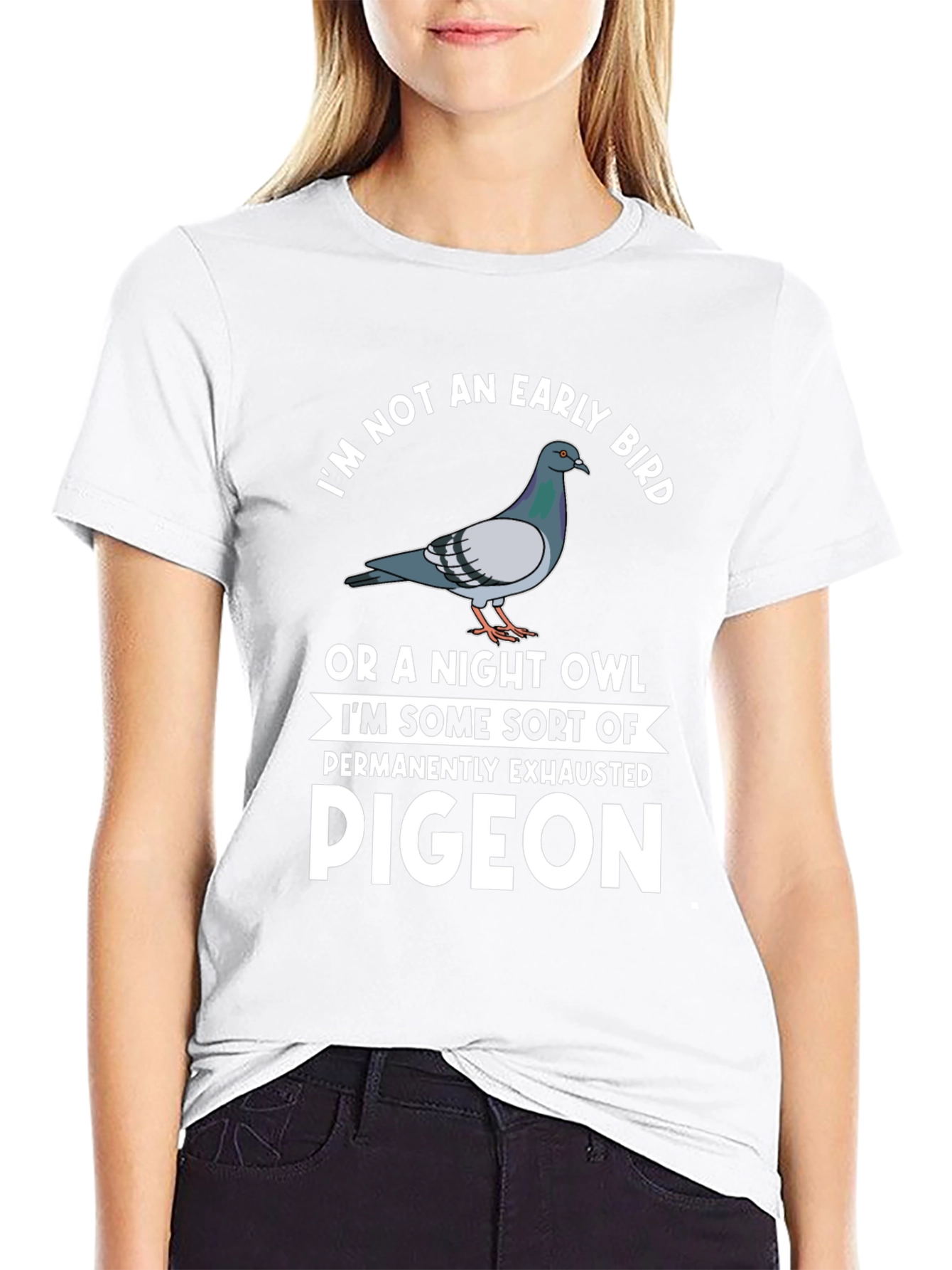 Funny Pigeon T-Shirt - Exhausted Pigeon Tee
