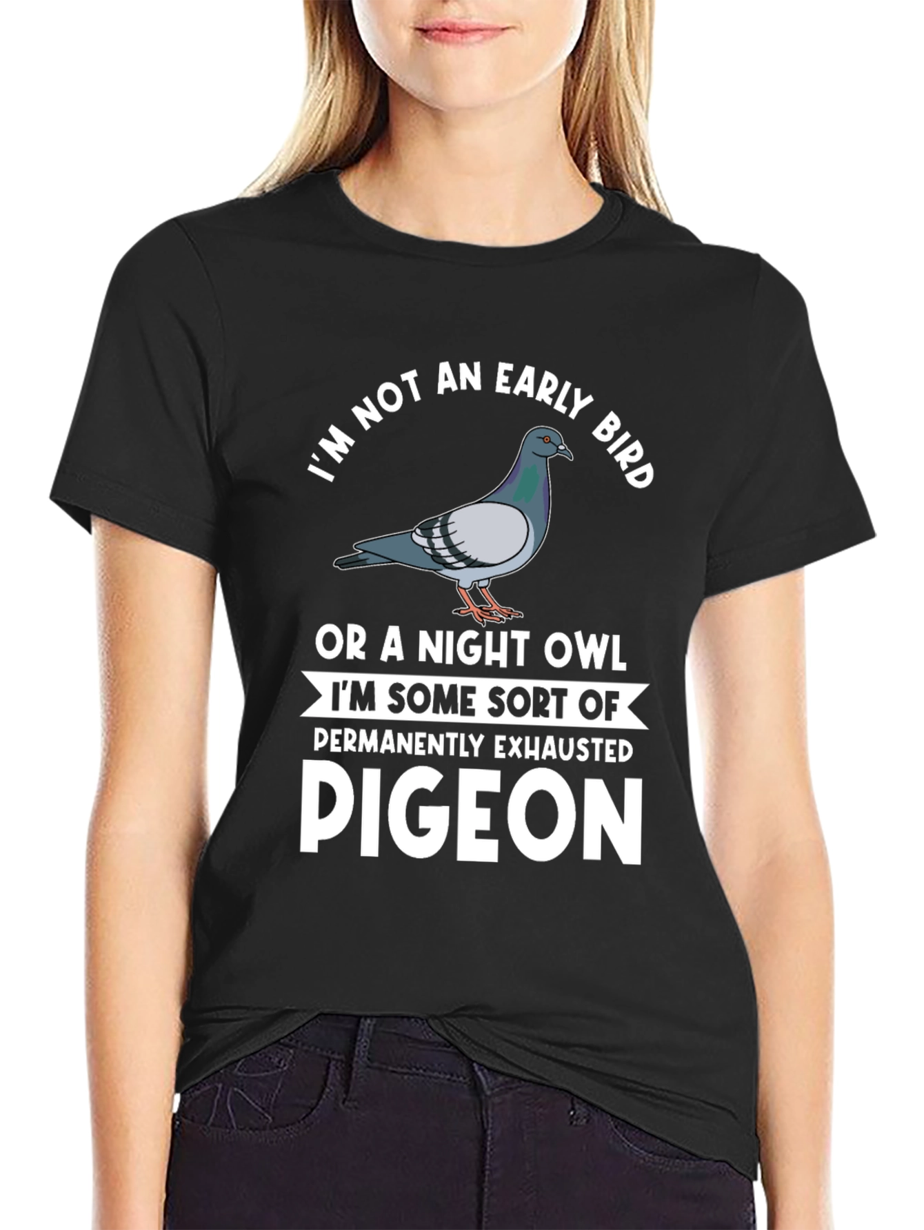 Funny Pigeon T-Shirt - Exhausted Pigeon Tee