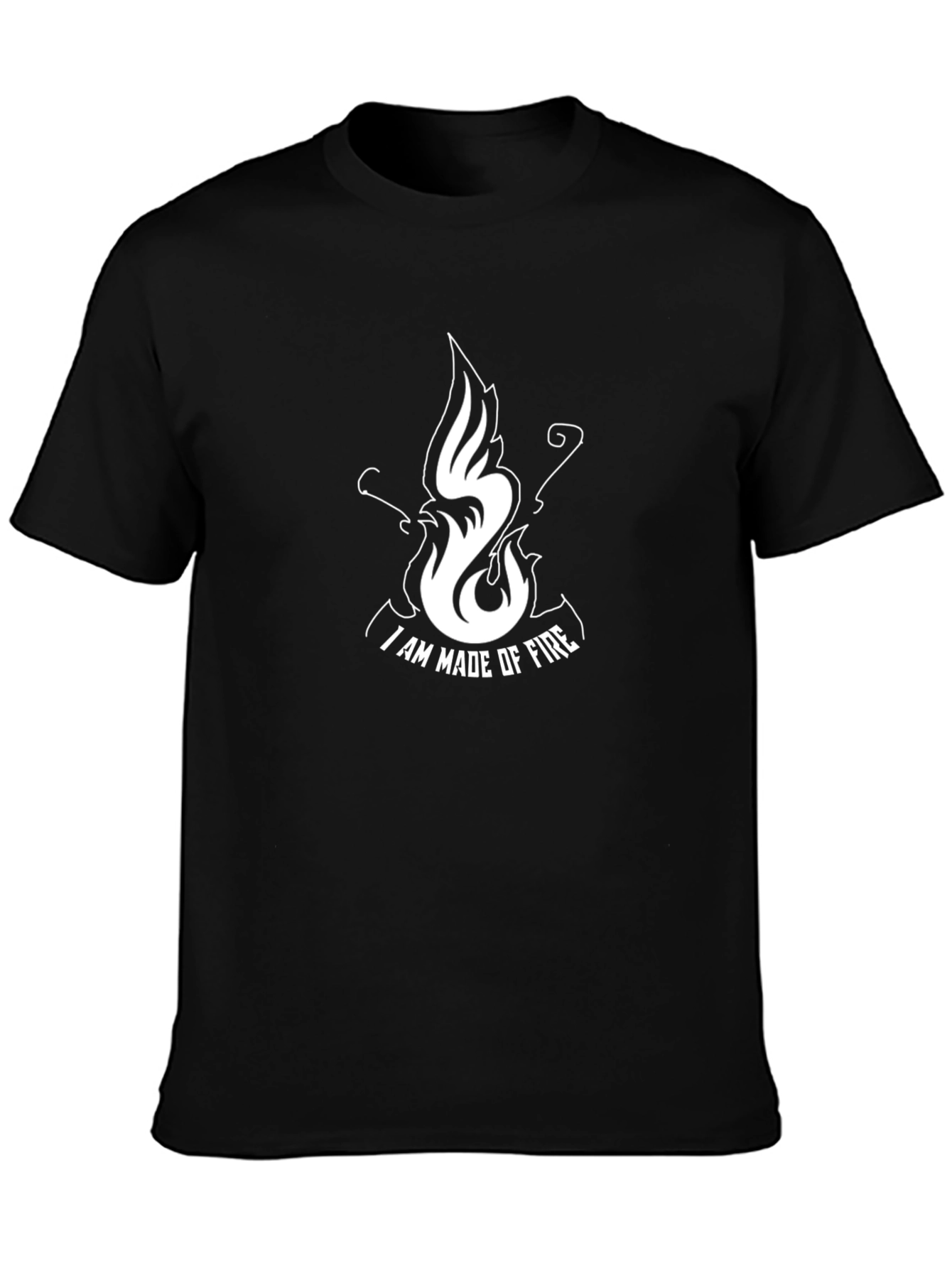 I Am Made Of Fire Black T-Shirt