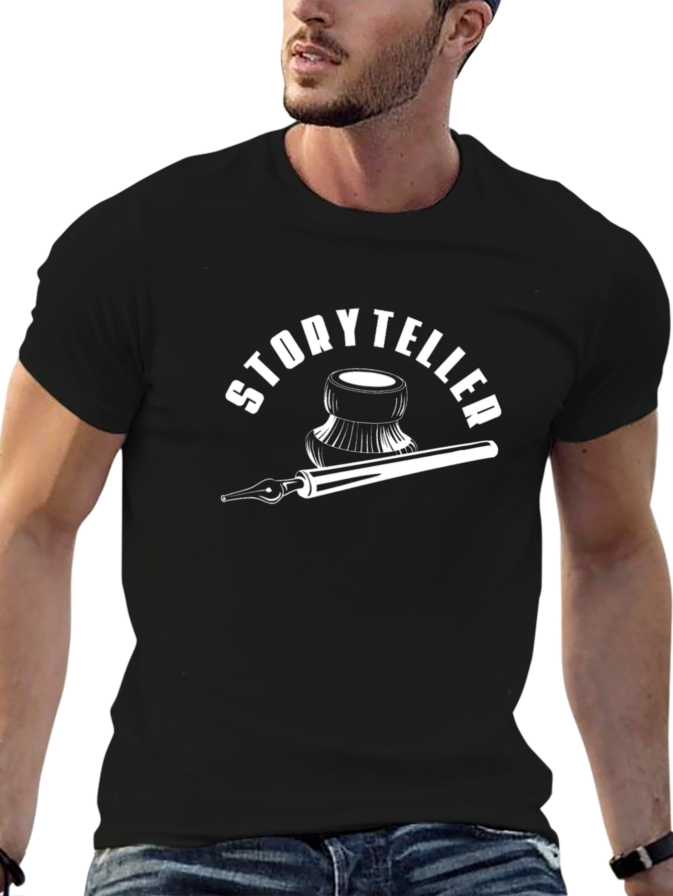 Storyteller Inkwell T-Shirt - Classic Writer Design