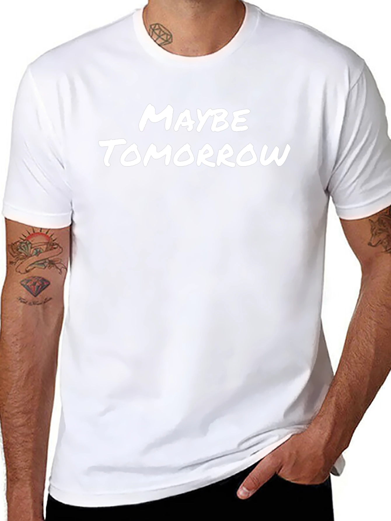 Maybe Tomorrow Graphic T-Shirt - Casual Everyday Wear