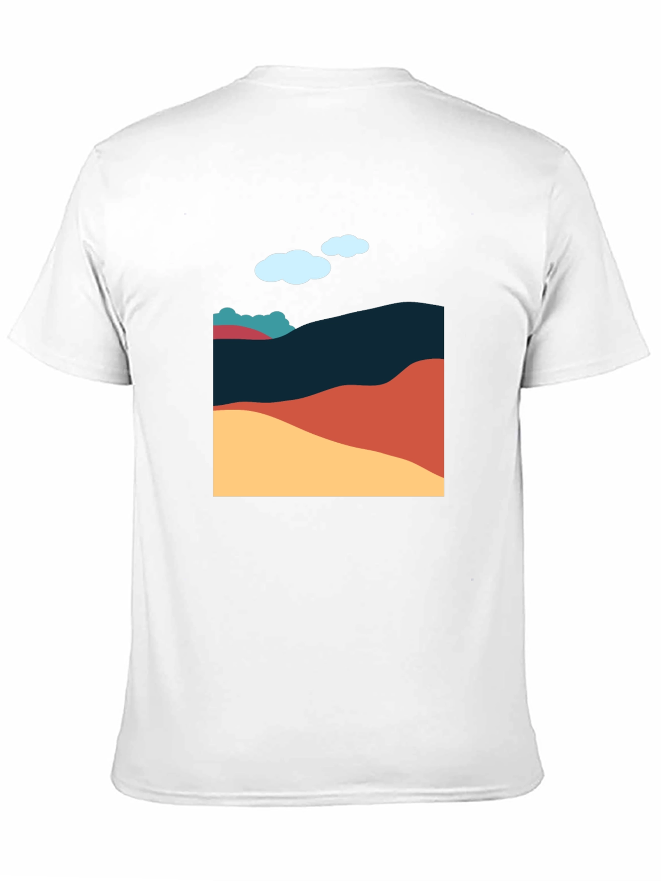 Abstract Landscape Graphic Tee - Casual Style