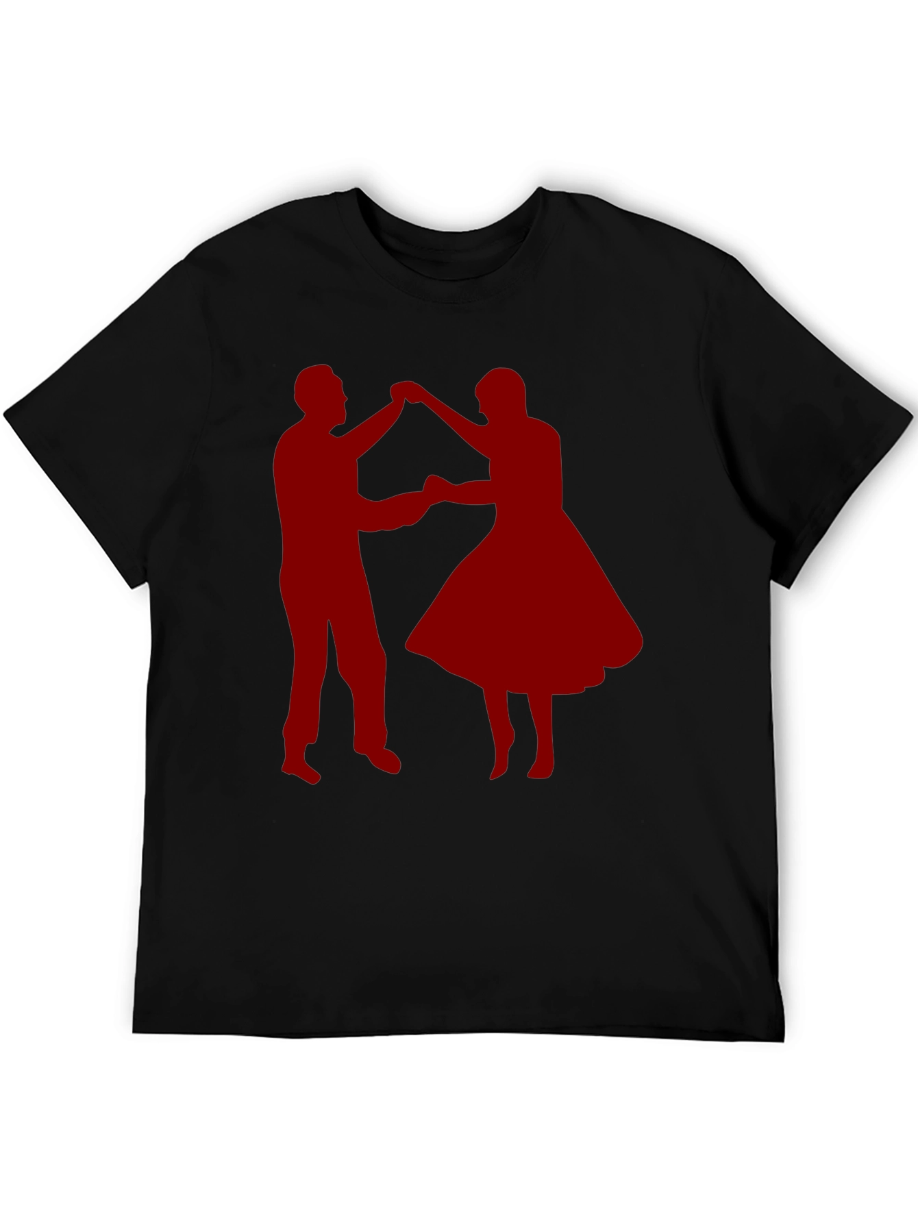Dancing Couple Graphic Tee - Retro Style Shirt