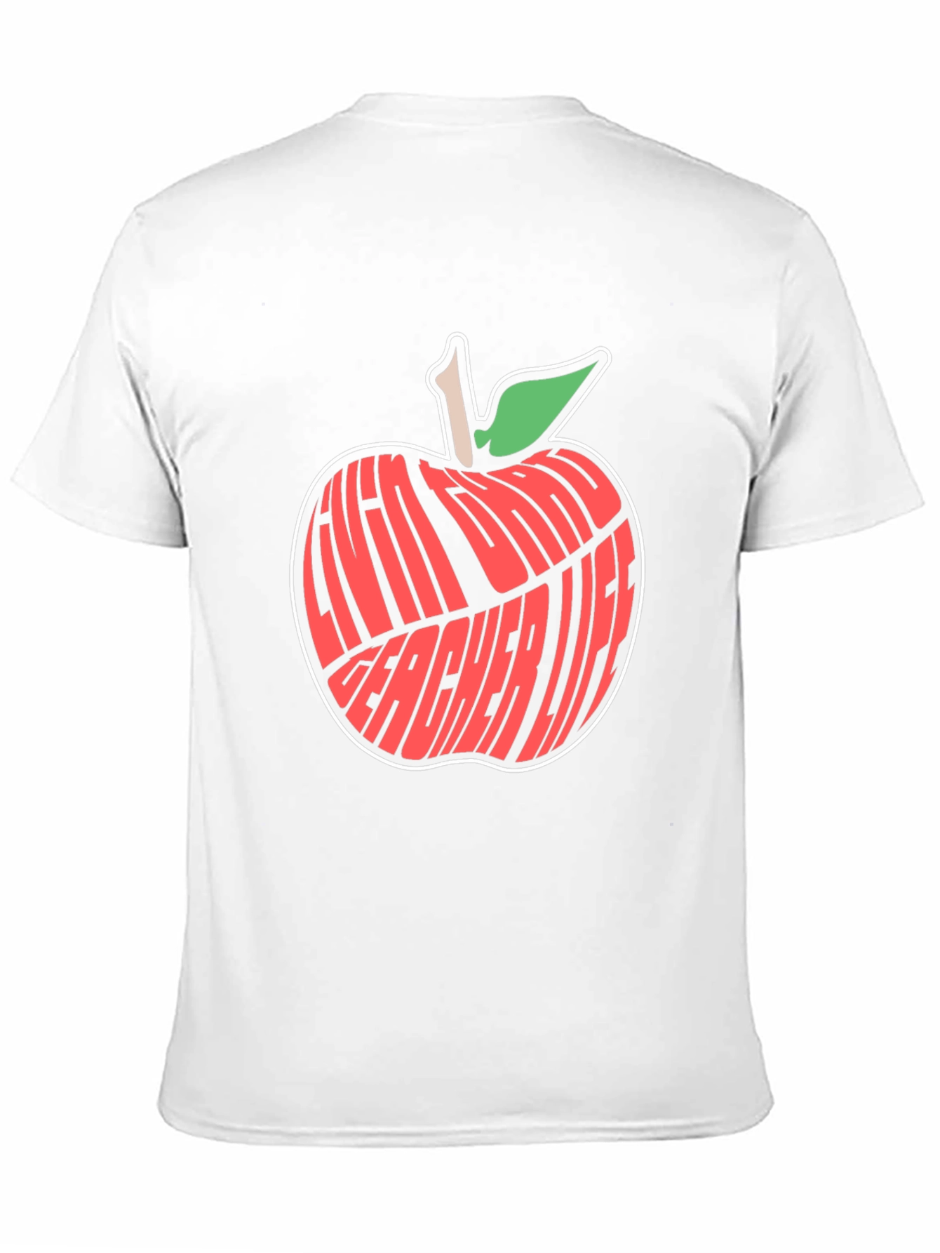 Teacher Life Apple Graphic Tee - Black