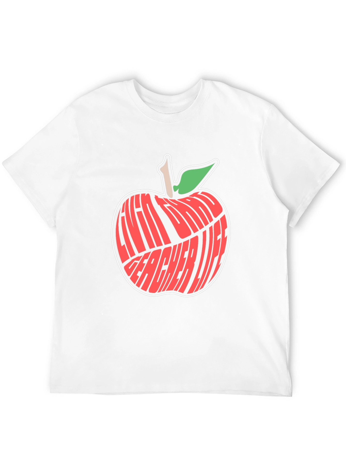 Teacher Life Apple Graphic Tee - Black