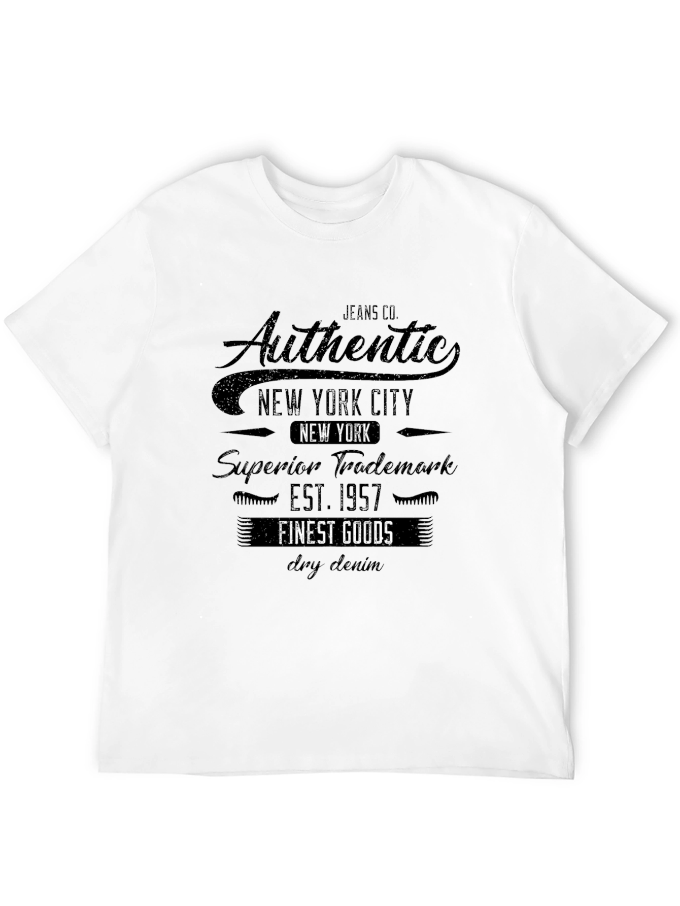 Mens Authentic New York Graphic T-Shirt