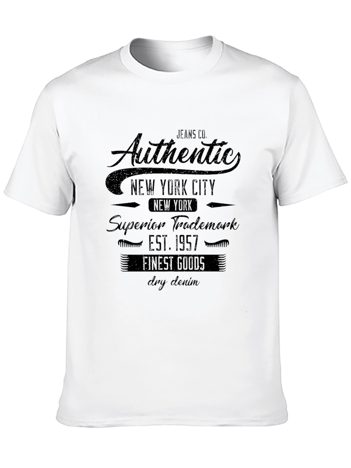 Mens Authentic New York Graphic T-Shirt