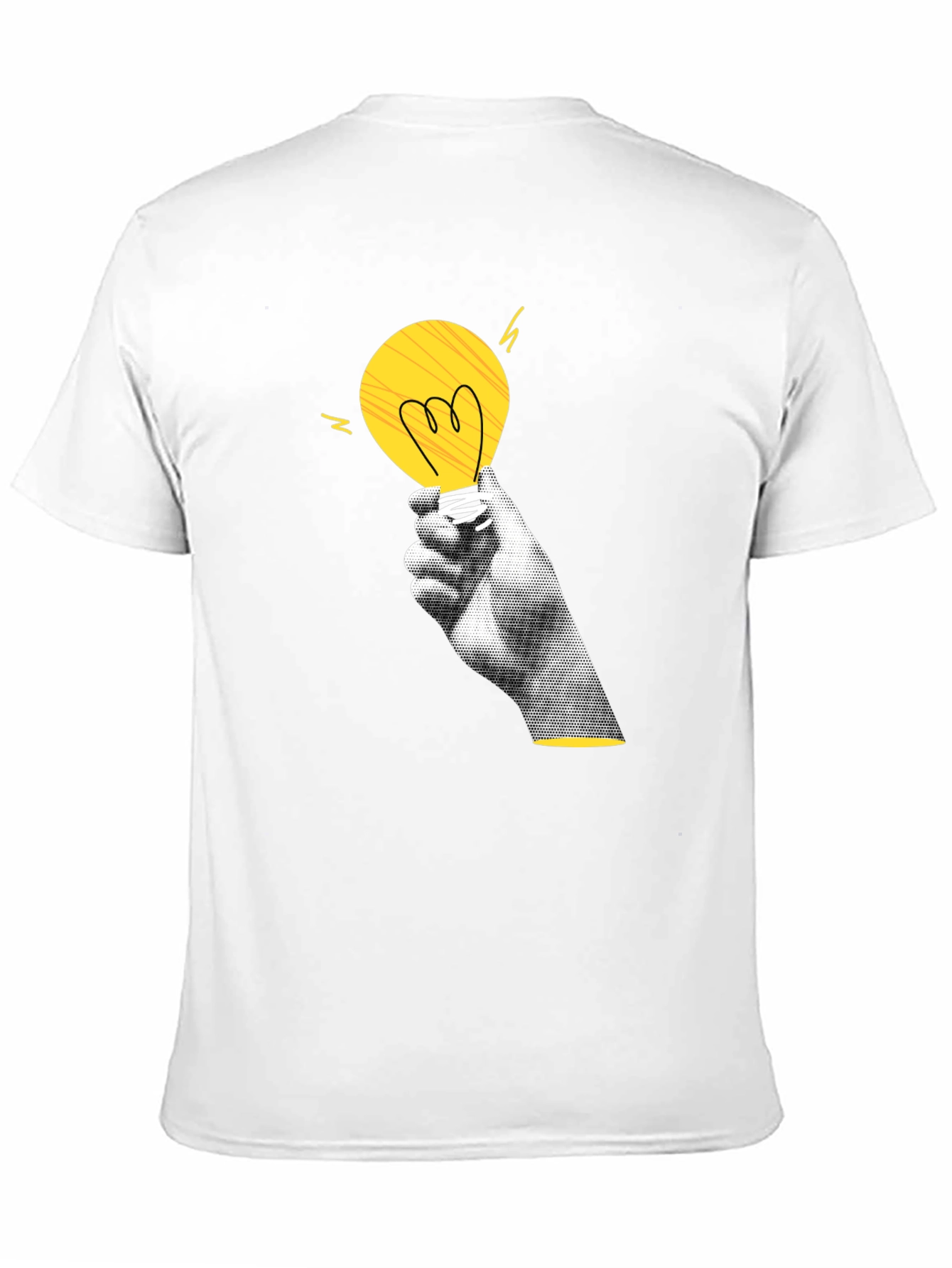 Creative Spark Black T-Shirt - Idea Light Bulb Design